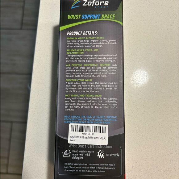 🔵 NWT Unisex Wrist Support Brace size S/M left - Picture 4 of 5